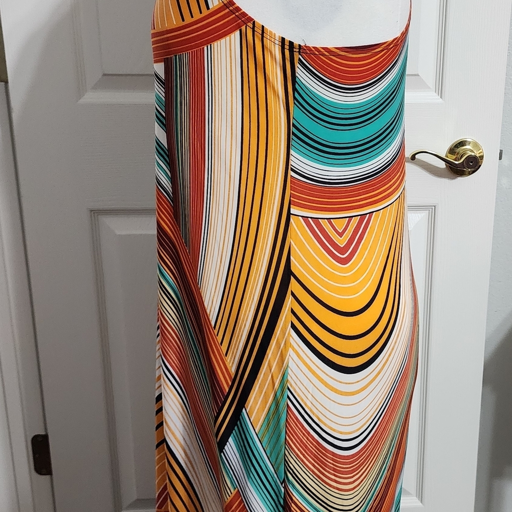 The Pyramid Collection Multicolor Striped Maxi Dress - Picture 2 of 5